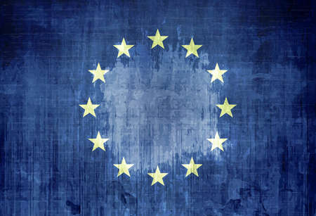 Grunge Flag Of Europeの写真素材
