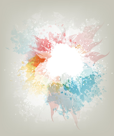 Abstract Background With Colored Blots And Splashesのイラスト素材