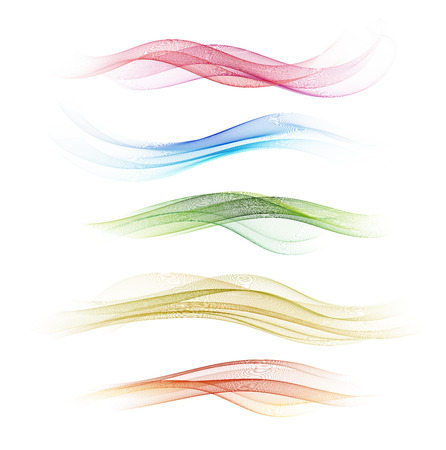 Set Of Abstract Waved Designのイラスト素材