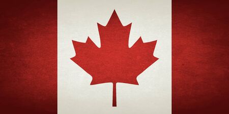 Grunge Flag Of Canadaのイラスト素材