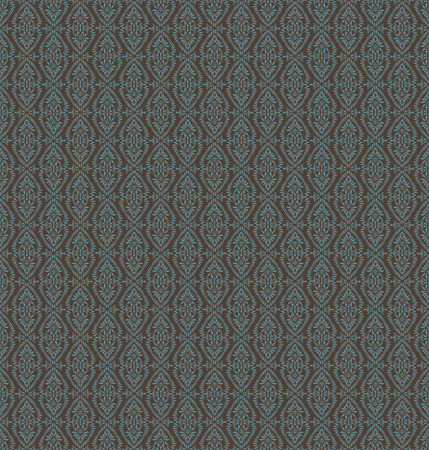 Vintage Seamless Blue Floral Pattern On A Brown Backgroundのイラスト素材