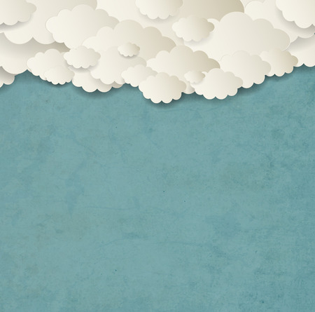Vintage Background With Cloudsのイラスト素材