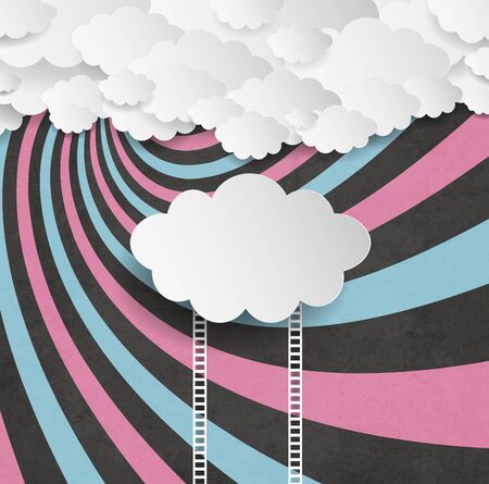 Vintage Background With Cloudsのイラスト素材