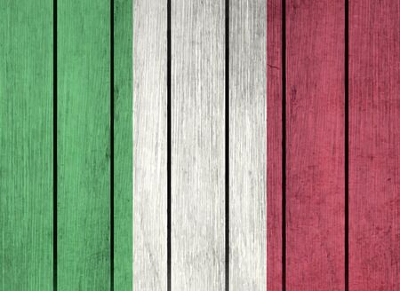 Grunge Wooden Flag Of Italyのイラスト素材