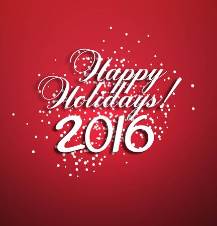 Happy 2016 Holidays Background With Lines And Title Inscription With Shadowのイラスト素材
