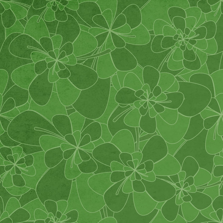 Saint Patrick's Seamless Pattern With Cloversのイラスト素材