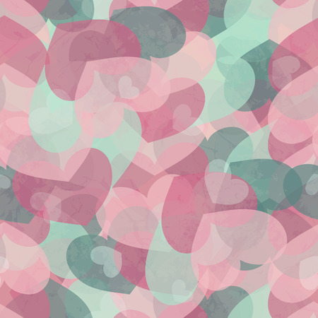 Seamless Valentine's Pattern With Heartsのイラスト素材
