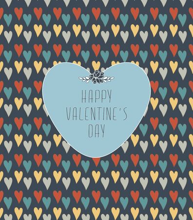 Cute Valentine's Seamless Pattern With Heartsのイラスト素材