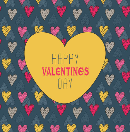 Cute Valentine's Seamless Pattern With Heartsのイラスト素材