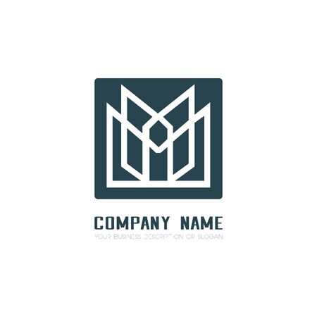 Design geometric logo for company ona white backgroundのイラスト素材
