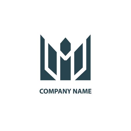 Design geometric logo for company ona white backgroundのイラスト素材