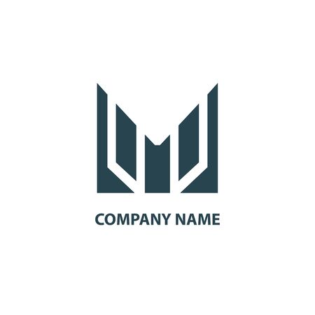 Design geometric logo for company on a white background.のイラスト素材