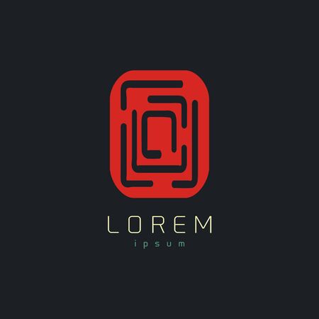 Design geometric logo for company in trend colorsのイラスト素材