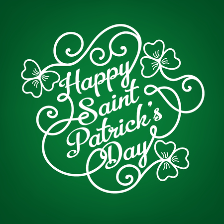 Typographic design template for Saint Patrick's Day with clover
のイラスト素材