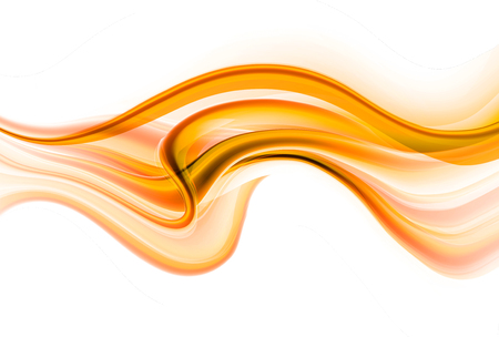 Bright yellow and orange modern futuristic background with abstract wavesの写真素材