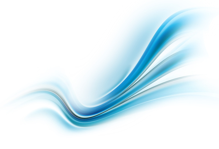 Bright blue and white modern futuristic background with abstract wavesの写真素材