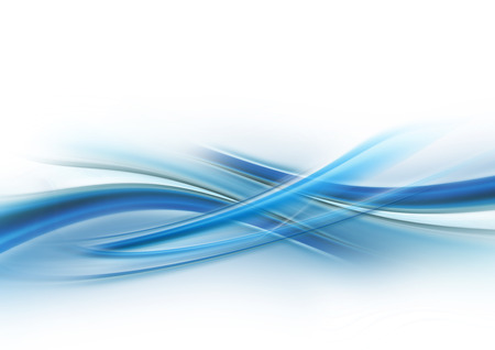 Bright blue and white modern futuristic background with abstract wavesの写真素材