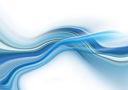 Bright blue and white modern futuristic background with abstract wavesの写真素材