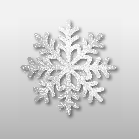 Abstract vector silver snowflakeのイラスト素材