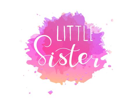 Little sister. Lettering for babies clothes.のイラスト素材