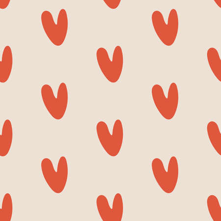 endless seamless pattern with hearts for lovers wrapping paper flat vector illustrationのイラスト素材