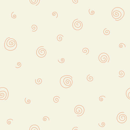 cute seamless endless pattern with spirals flat vector illustrationのイラスト素材