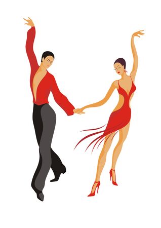 couple dances cha-chaのイラスト素材