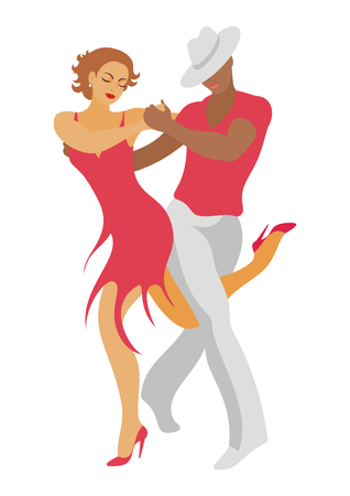 lady and gentleman dance salsaの販売画像