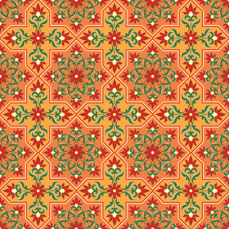Arabesque. Pattern in Moorish style. Arab seamless texture. Element of design. Islamic background. Oriental ornament.のイラスト素材