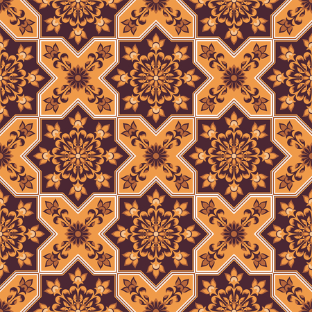 Arabesque. Pattern in Moorish style. Arab seamless texture. Element of design. Islamic background. Oriental ornament.のイラスト素材