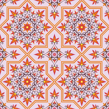 Arabesque. Pattern in Moorish style. Arab seamless texture. Element of design. Islamic background. Oriental ornament.のイラスト素材