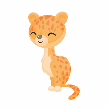 The image of cute African animal in cartoon style. Vector illustrationのイラスト素材