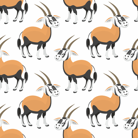 African animals in cartoon style.のイラスト素材