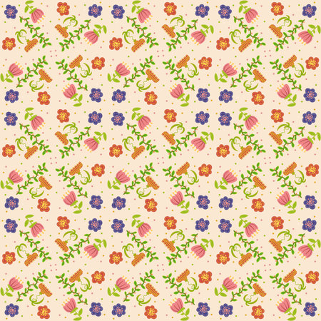Vector floral background, patternのイラスト素材