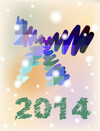 Christmas and New Year hand-painted decorationの写真素材