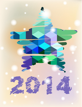 Star Christmas and New Year hand-painted decoration の写真素材