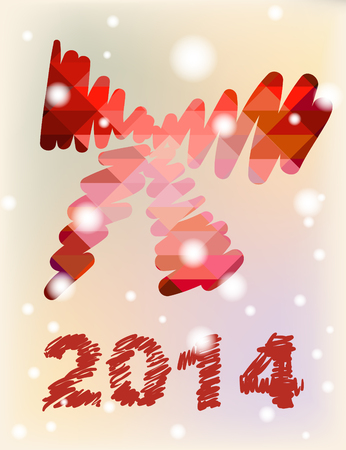 Christmas and New Year hand-painted decorationの写真素材