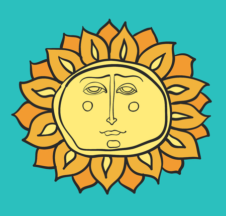 Sun faceの写真素材