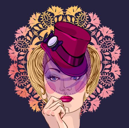 Woman in hatの写真素材