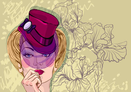 Woman in hatの写真素材