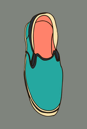 colored pattern moccasins shoesの写真素材