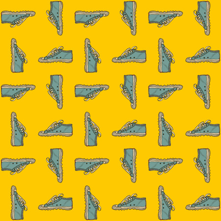 colored pattern gym shoes on grunge backgroundの写真素材