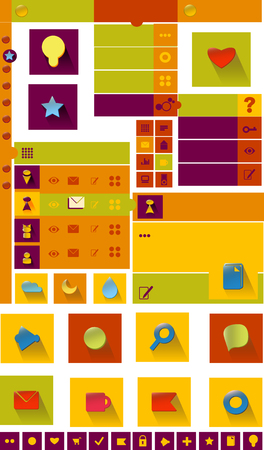 Set of computer iconsの写真素材