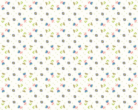 Vector floral background, patternのイラスト素材