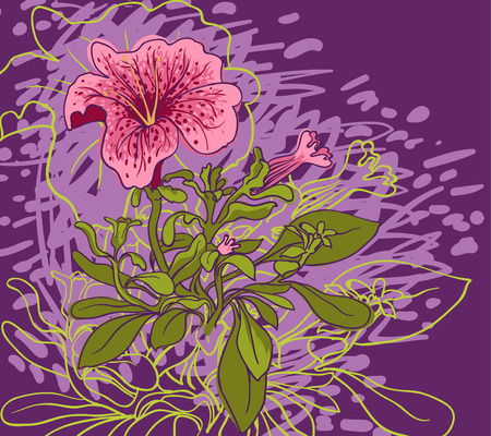 Flower background with flowers のイラスト素材