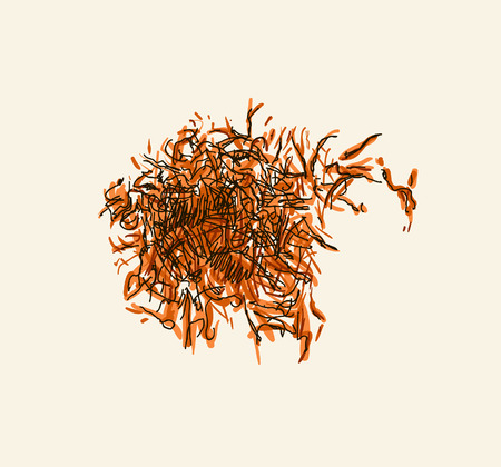 Saffron pistilのイラスト素材