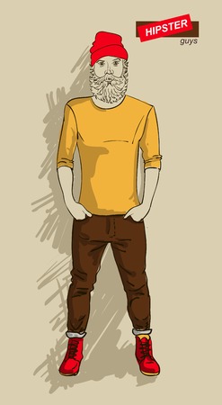 man in fashion clothes isolated on light background vector illustration eps 10のイラスト素材