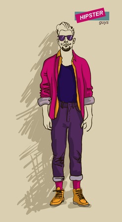 man in fashion clothes isolated on light background vector illustration eps 10のイラスト素材