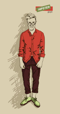 man in fashion clothes isolated on light background vector illustration eps 10のイラスト素材