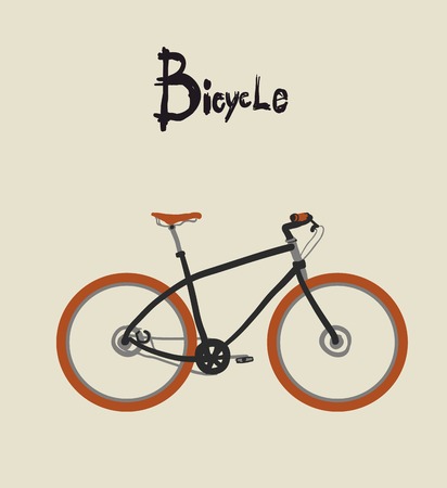 Vintage bicycle. Vector illustration of  vintage bicycleのイラスト素材